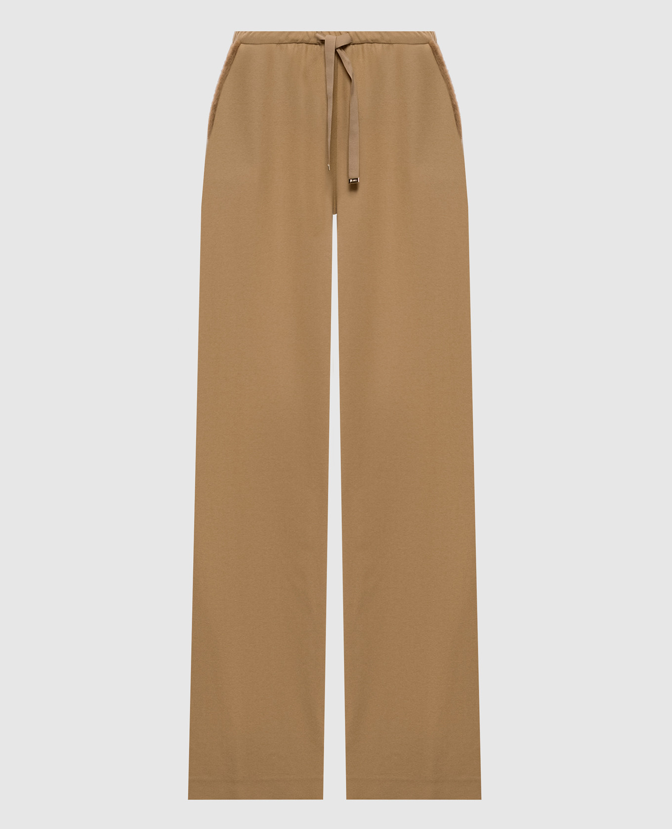 Beige wool pants