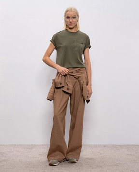 Brunello Cucinelli Green T-shirt with pocket M0T81EC710