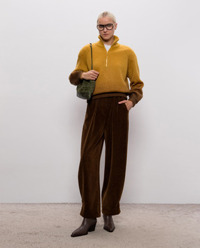 Rowen Rose Brown corduroy pants PNTRR286CORDUROU
