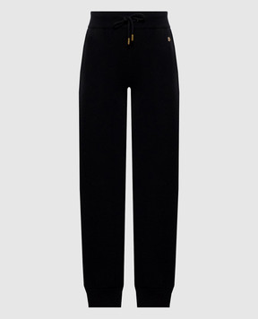 Balmain Black cashmere and merino wool joggers PA0000000066
