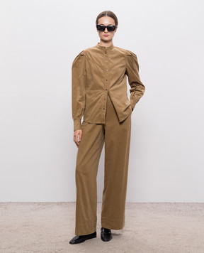 Twinset Brown velvet pants 262AQ2042
