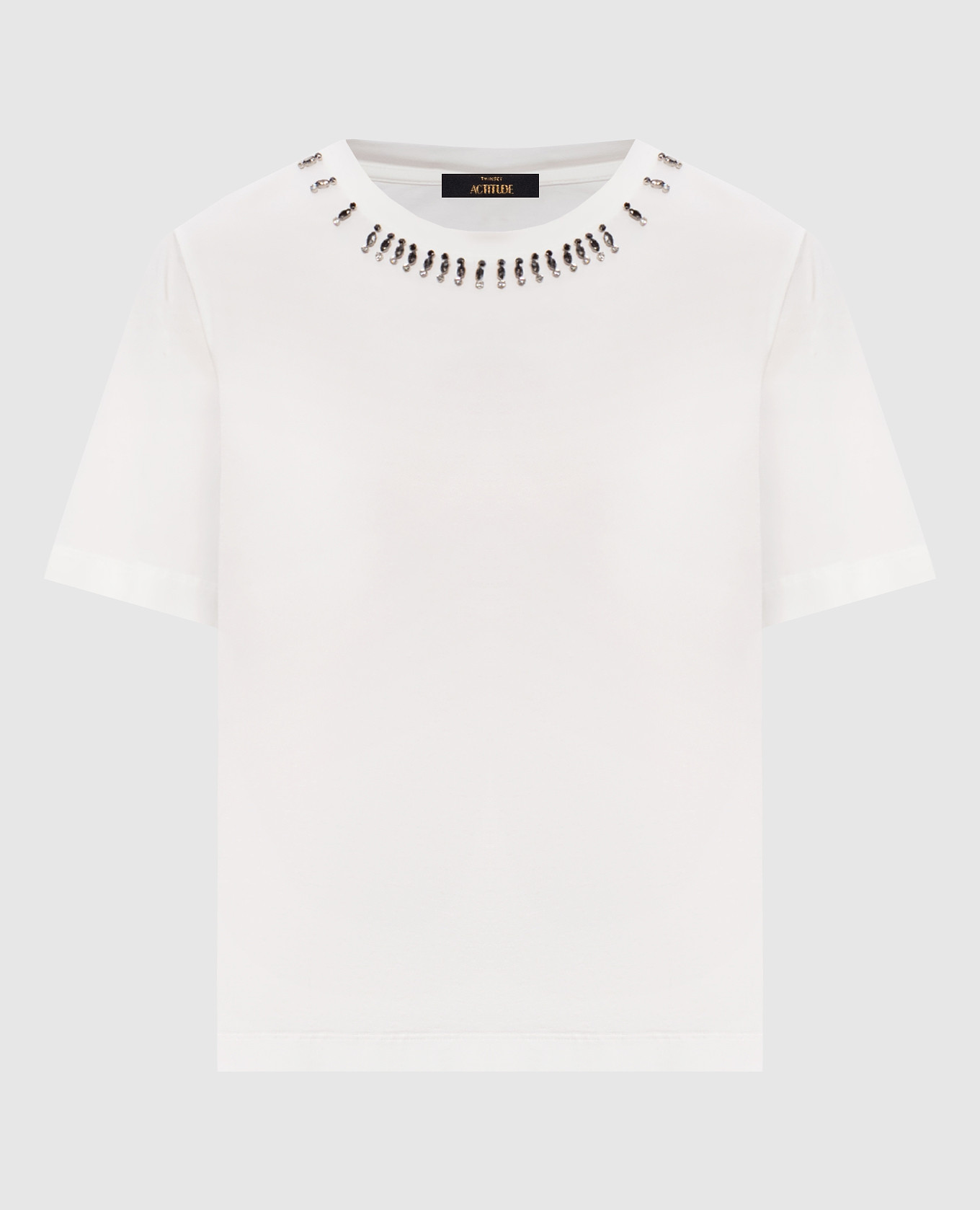 White T-shirt with crystals