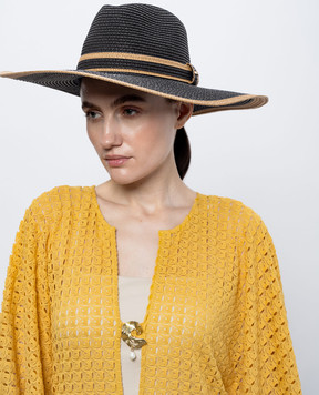 Twinset Black hat with contrasting trim 261TO5530