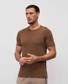 Tom Ford Brown T-shirt with logo T4M081040