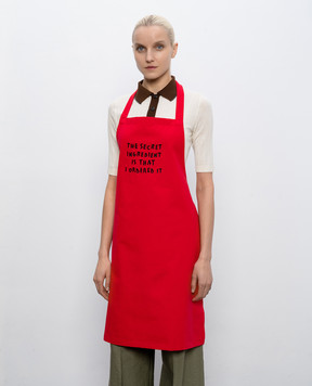 Max & Co Red apron with embroidery MCLPATRONI