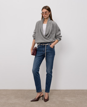 Brunello Cucinelli Gray cashmere cardigan M12724306P