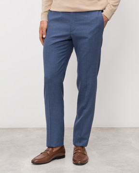 Stefano Ricci Blue wool, silk and linen pants M1T610002BWKL07U