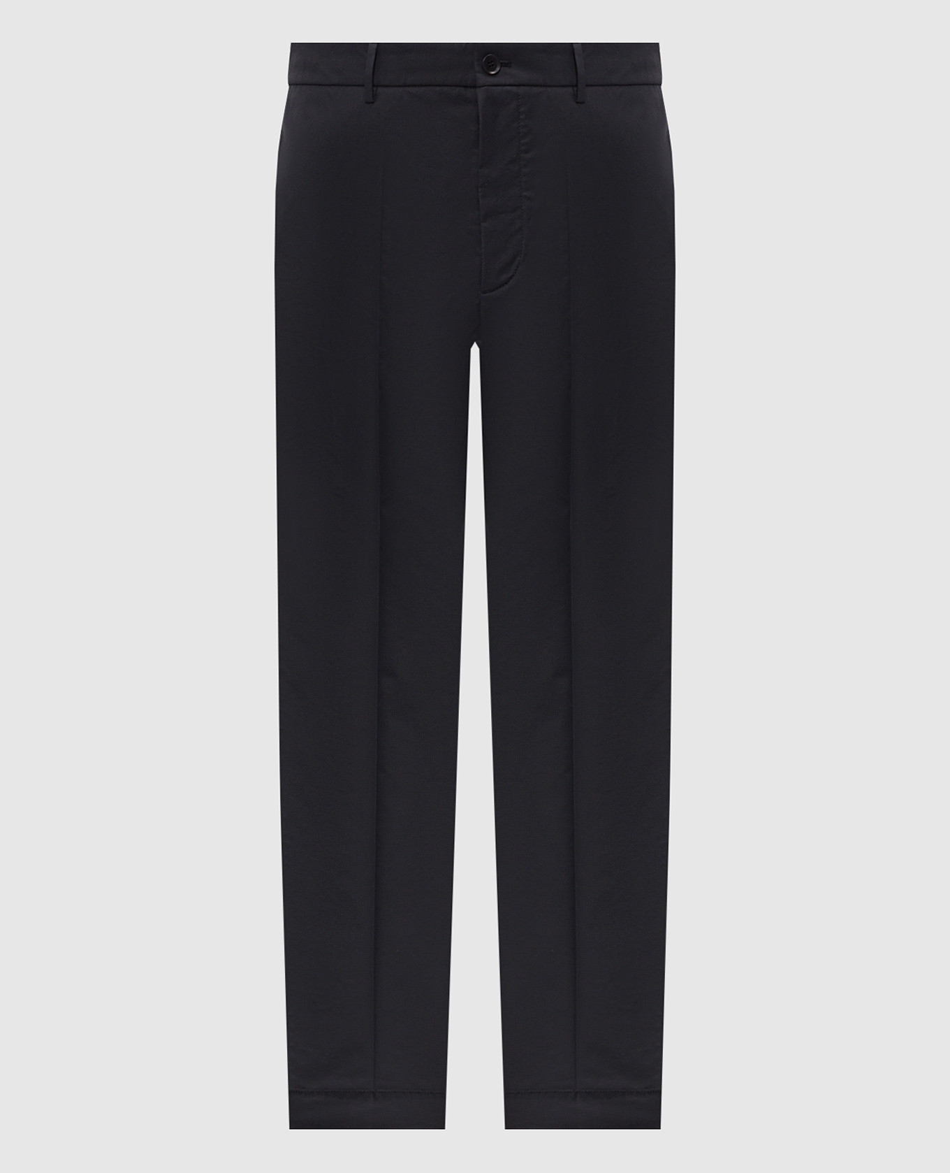 Blue pants with logo patch