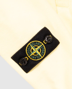 Stone Island Children's yellow hoodie with logo patch L2S166100003S0A2068