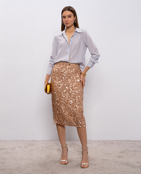 Max Mara MSTFLIRT blue silk shirt MSTFLIRT