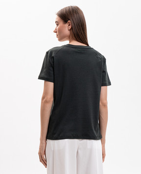 Max Mara SEGALE green t-shirt with embroidery SMMSEGALE