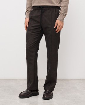 Dolce&Gabbana Brown wool pants GP1O1THU2BO