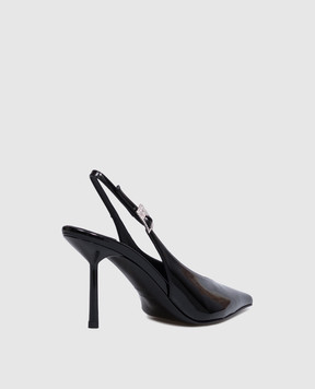 Le Silla Black patent leather slingbacks Clivage 4225C080BLPPGSL