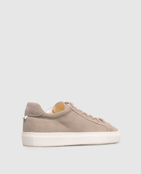 Doucal's Grey suede sneakers with logo DD8901JESSUF229