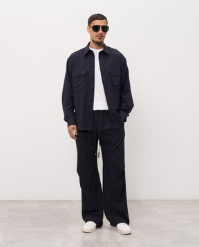 Dolce&Gabbana Blue wool pants GP1M0TFQ2NJ