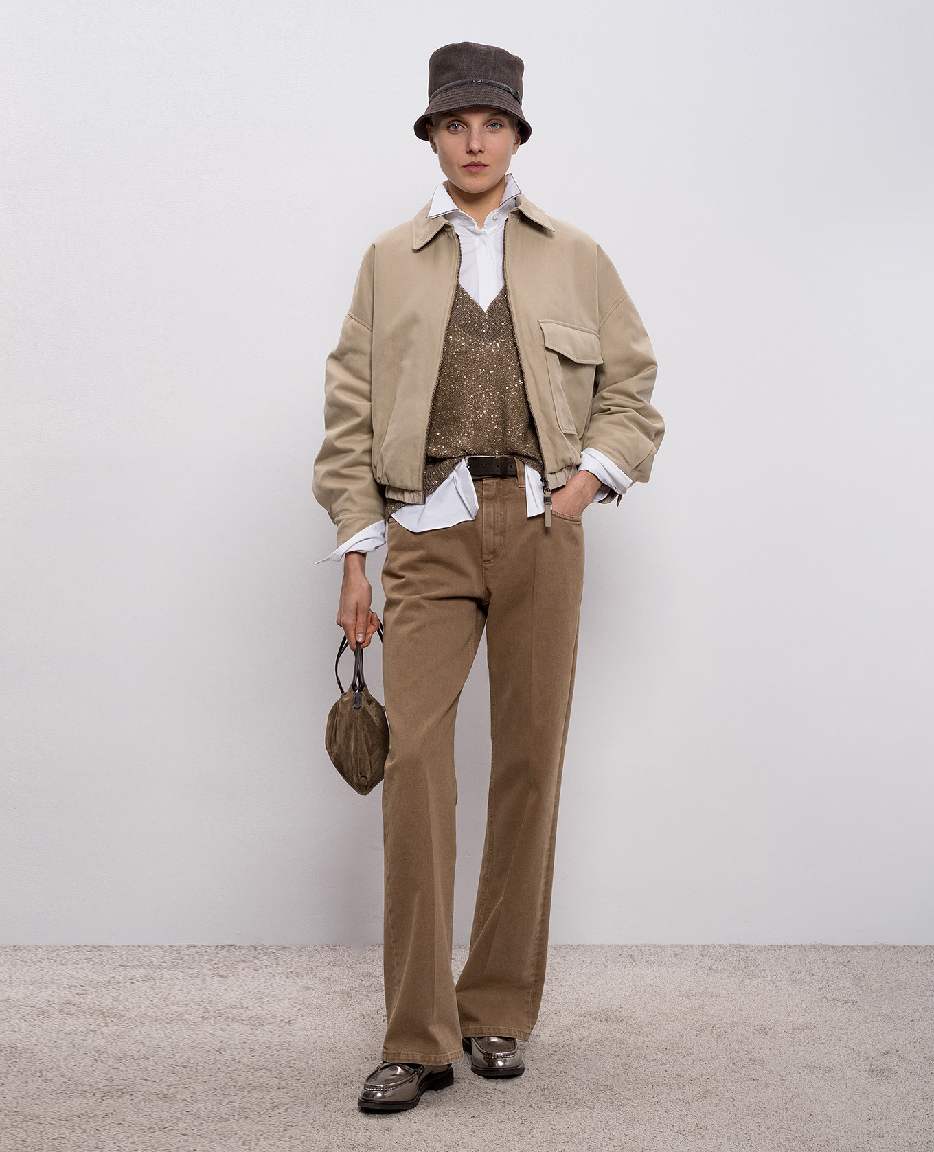 Beige jacket with linen Brunello Cucinelli 2
