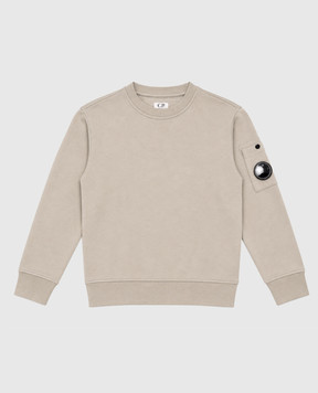 C.P. Company Children's gray sweatshirt with logo patch COF00XLCA761014