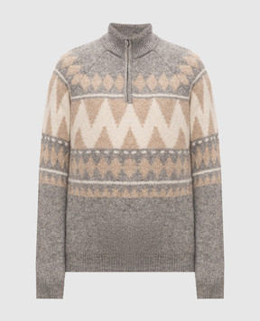 Peserico Gray alpaca wool sweater R59601F05G9249
