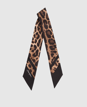 Dolce&Gabbana Leopard print silk twill ribbon FS215AGDCF5