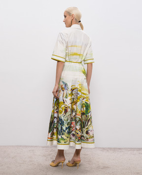 Alemais Beige Jungle Boogie shirt dress 6873D