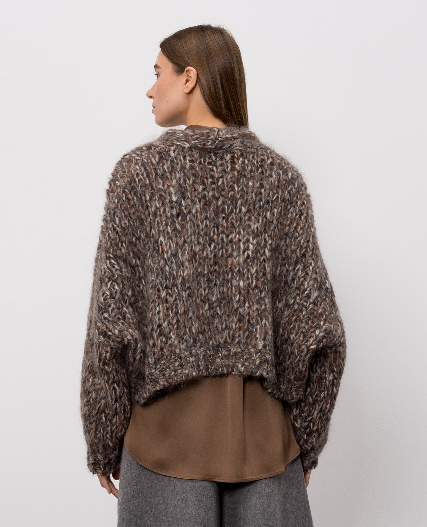 Brown cardigan with wool Brunello Cucinelli 4