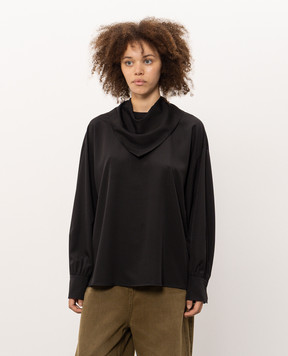 Juun.j Black blouse with ascot collar JW6964W005