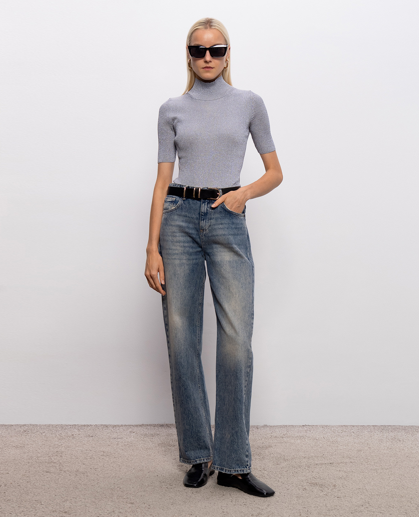 Gray ribbed top with lurex Missoni 2