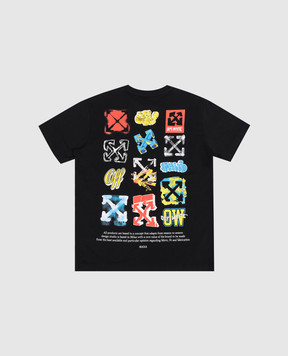 Off-White Children's black T-shirt with print 44BAA002S26J007