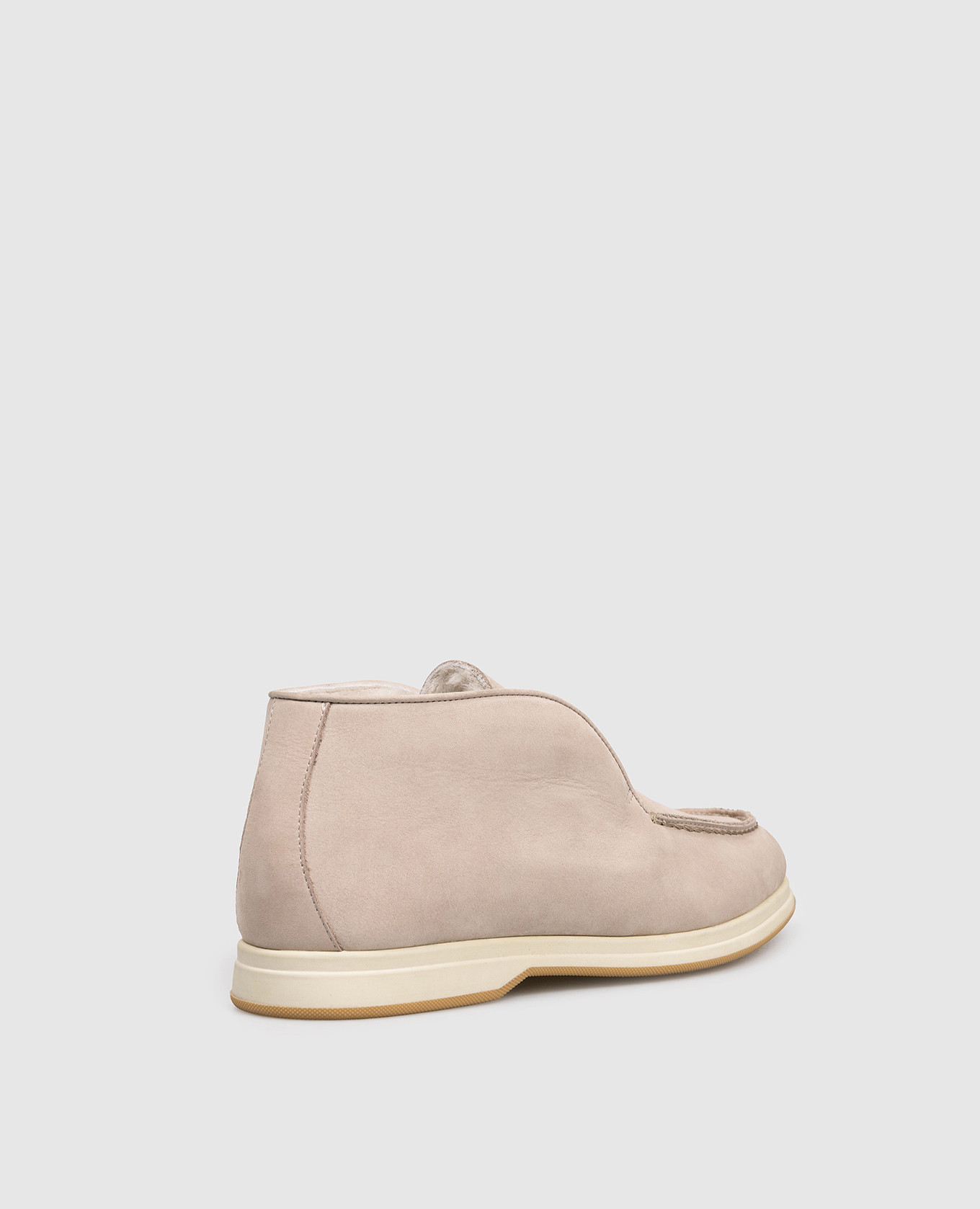 

Beige nubuck deserts with fur Enrico Mandelli