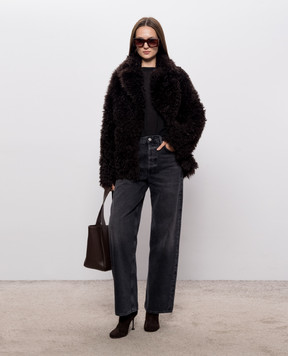 Babe Pay Pls Brown double-sided sheepskin coat 2633TIGRADO