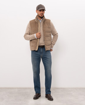 Peserico Beige wool and cashmere jumper R59531F129V470