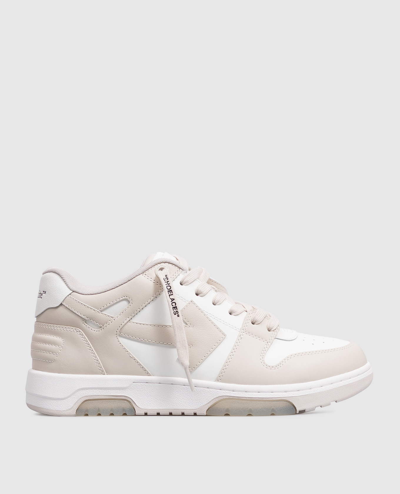 Out Of Office beige leather sneakers