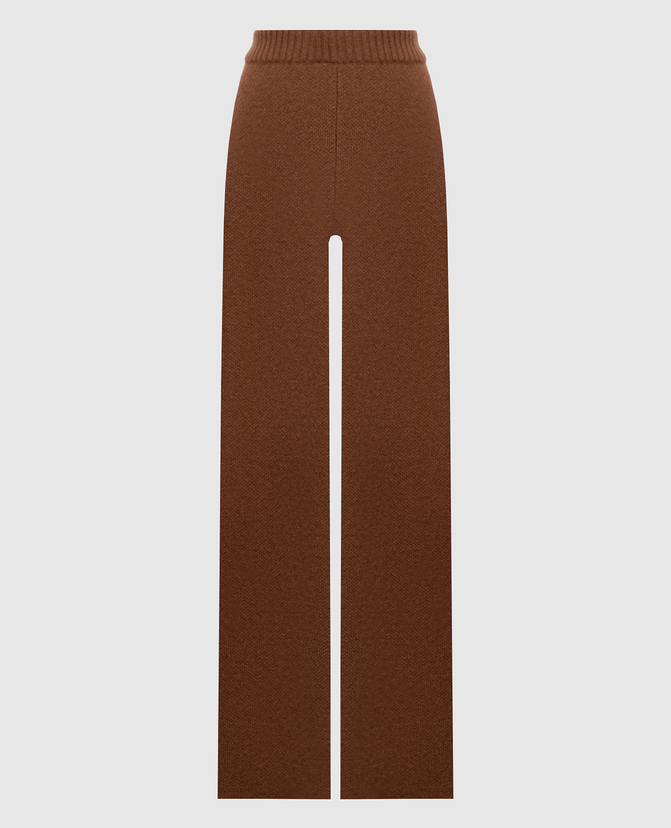Brown flared pants with wool