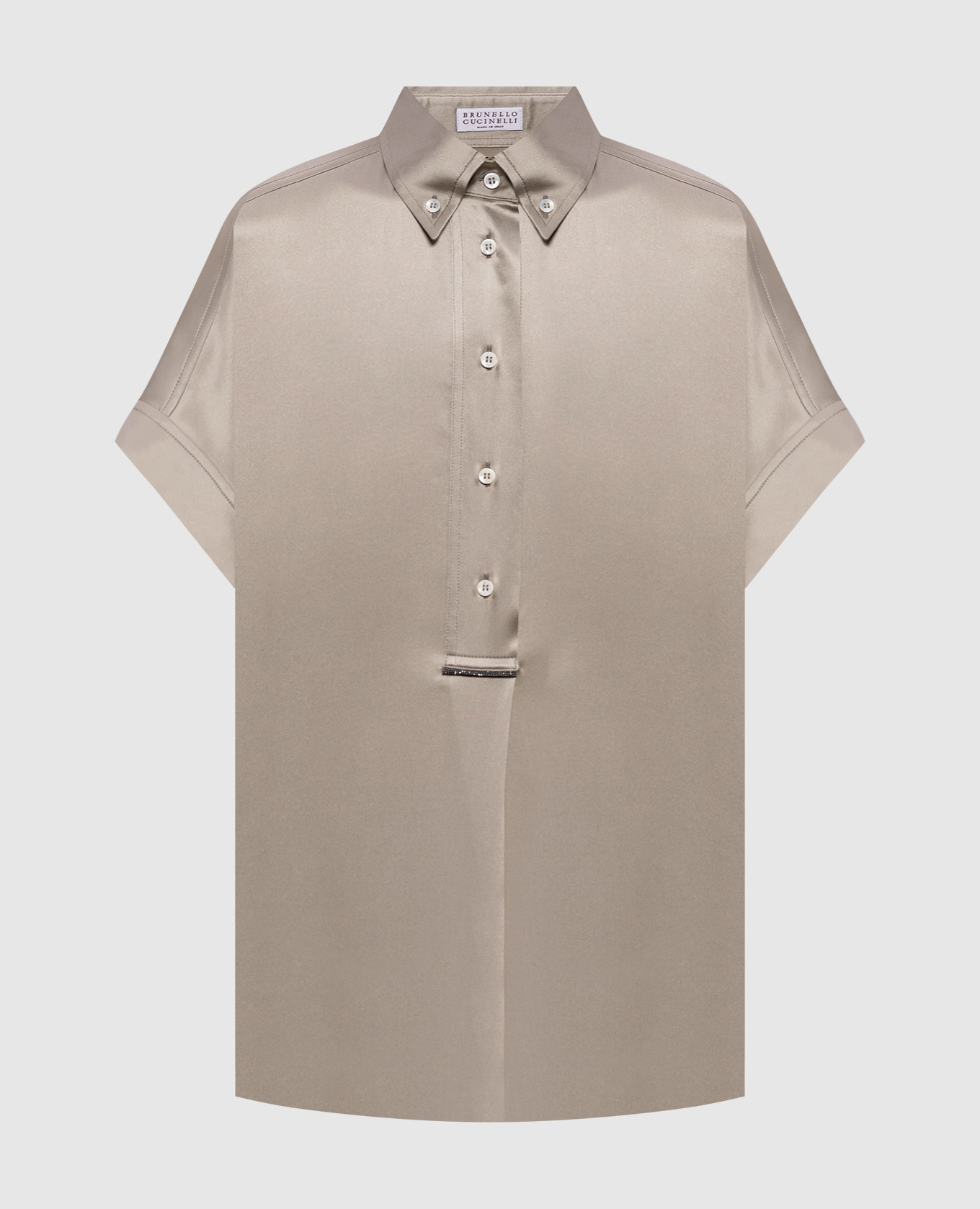 

Khaki silk blouse Brunello Cucinelli