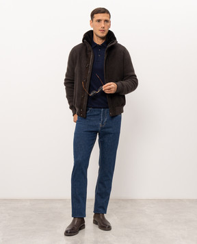 MooRER LEVION dark brown wool and cashmere down jacket LEVIONLE