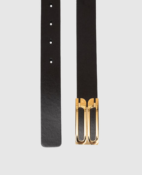 Victoria Beckham Dorian black leather belt 1324ABL005955A