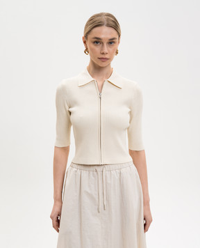 Juun.j Ivory cardigan with logo patch JW635AW01E
