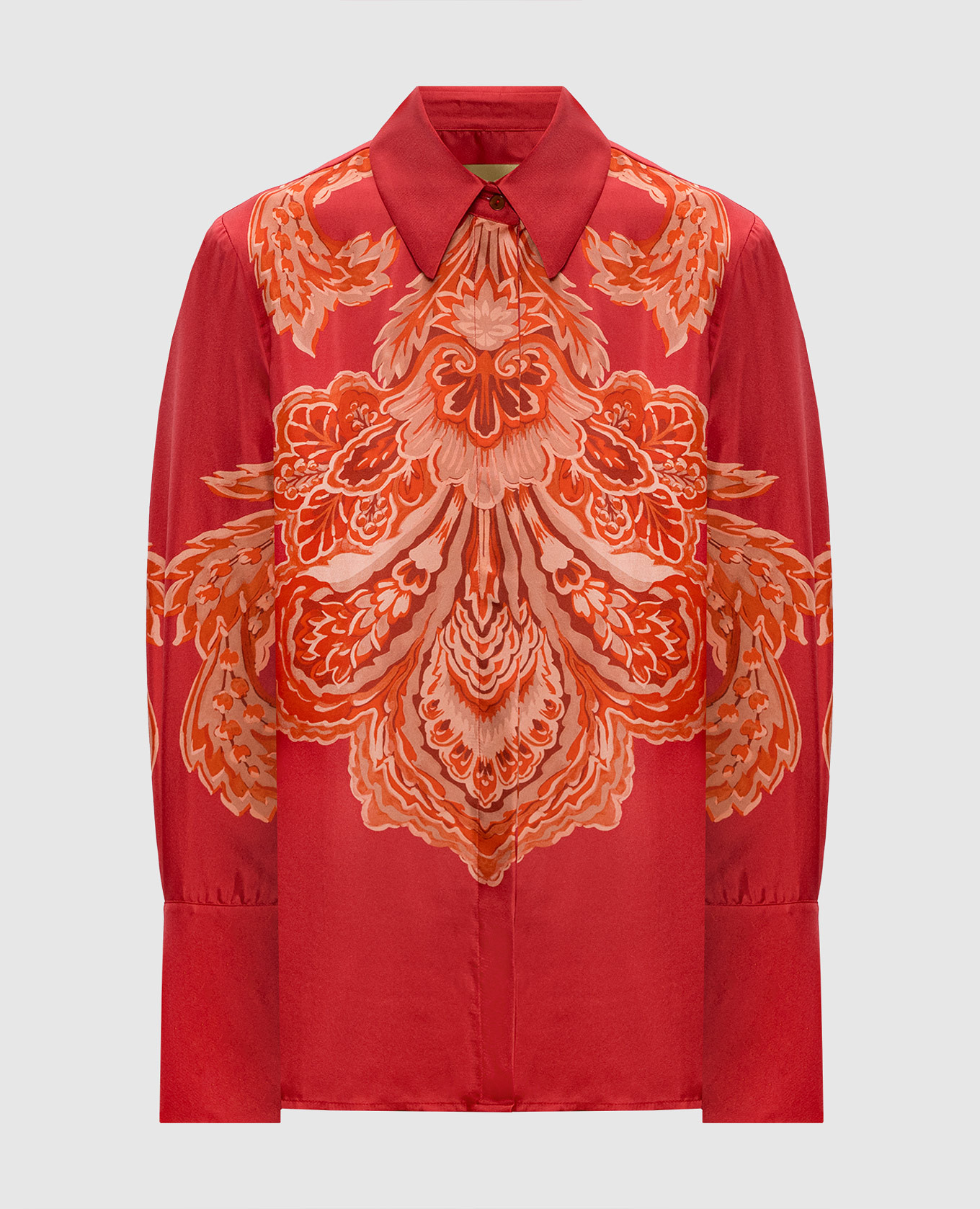 

NINA red silk blouse Momoni