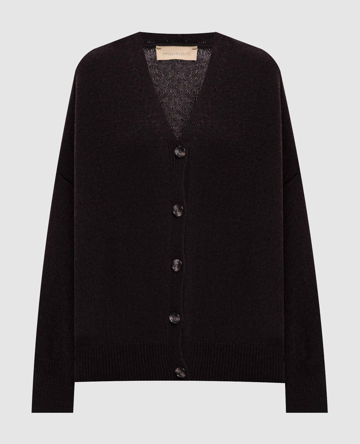 Disa brown cardigan with wool and cashmere Momoni