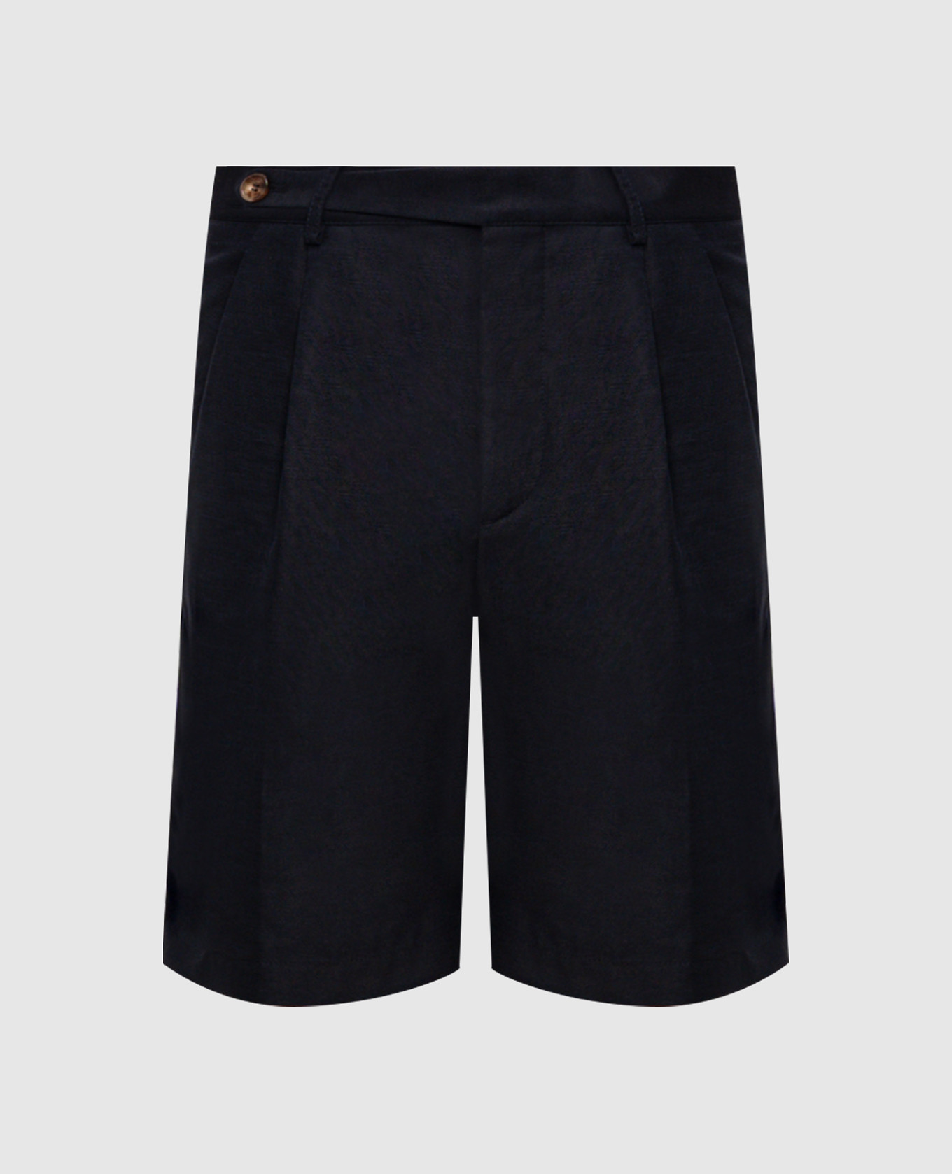 Blue linen shorts
