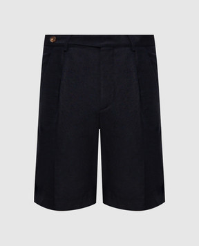 Brunello Cucinelli Blue linen shorts MH262G0620