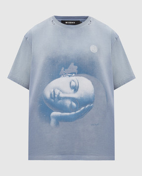 Misbhv Blue T-shirt with Moonlight Sonata print 260U143