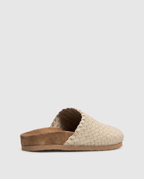 Dragon Khaki leather mules DGS65110