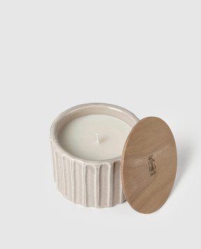 Brunello Cucinelli Scented candle in a ceramic candle holder MLCANDRV1