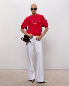 Saint Laurent Pink sweatshirt with logo embroidery 873600Y36ZO