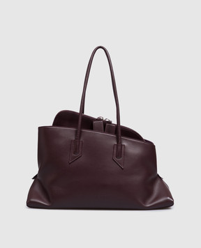 The Attico Burgundy leather tote bag 'La Passeggiata' 250WAH00054LBT019AA