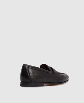 Santoni Black leather loafers MCNG18837SA4SEPR