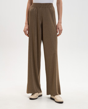 Fabiana Filippi Brown pants with chain PAD276F336M121