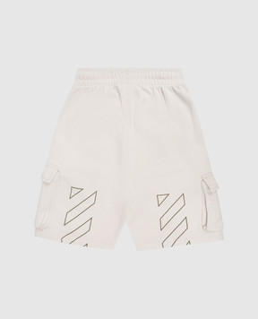 Off-White Children's beige cargo shorts 44BCI005S26F001