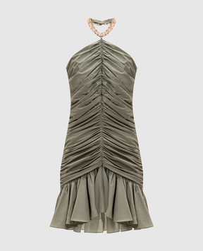 Balmain Green dress with drapery GF0R3385CG68